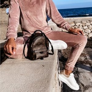 3/$30 Hippie Rose Blush Velour Lounge Joggers